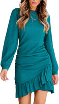 CUPSHE Women Knit Ruched Fall Dress for Chic Style