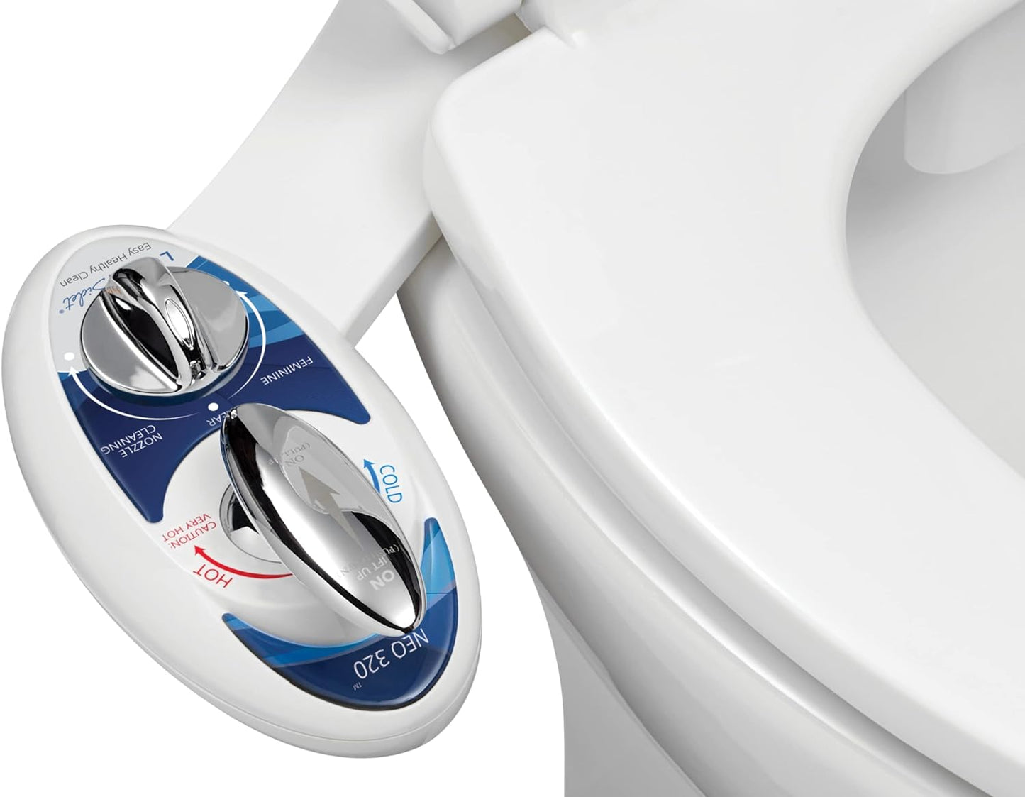 LUXE Bidet NEO 320: Warm Water Dual Nozzle Toilet Attachment