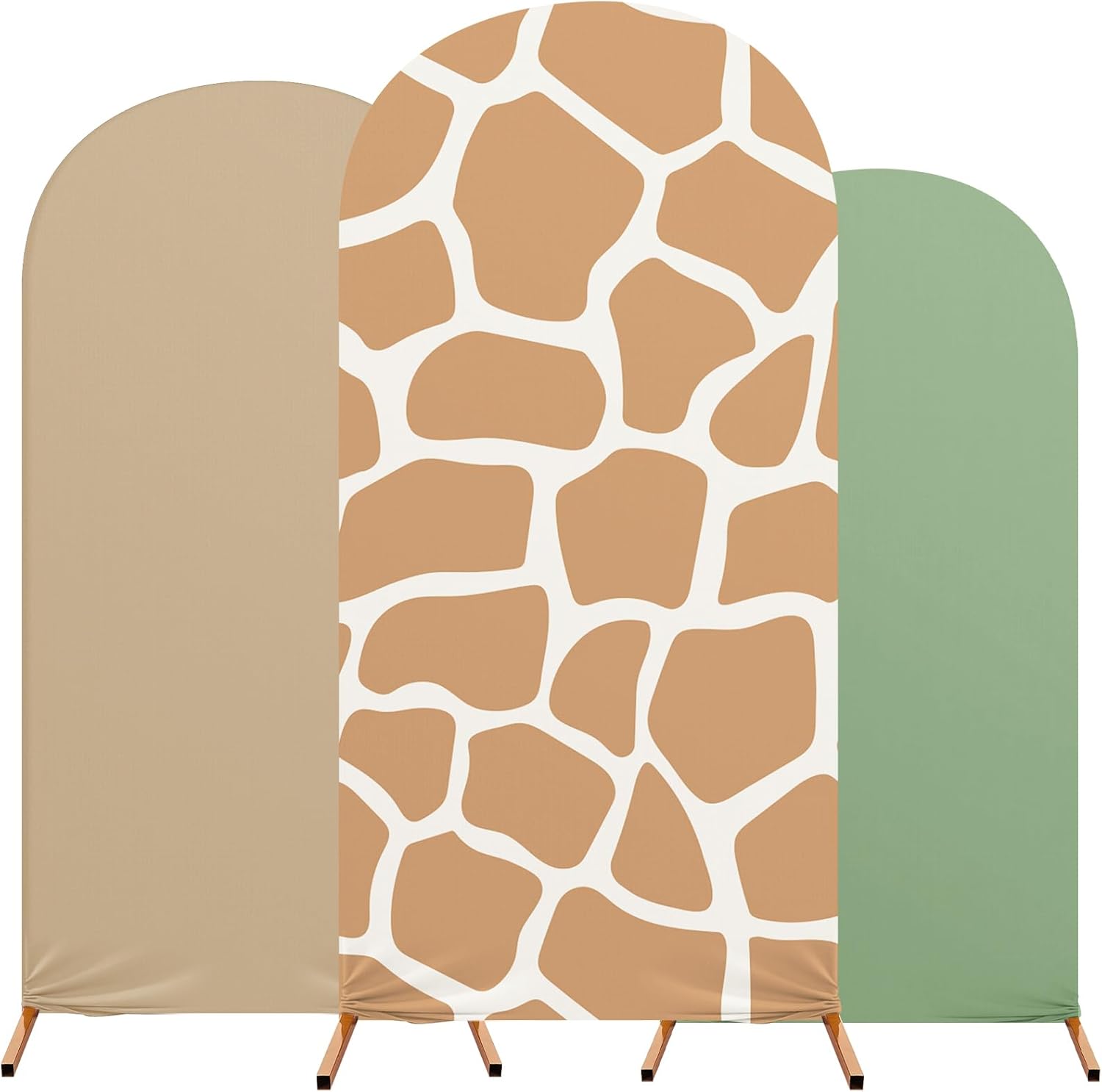 Safari Party Arch Backdrop Cover Set of 3 for Events and Decor