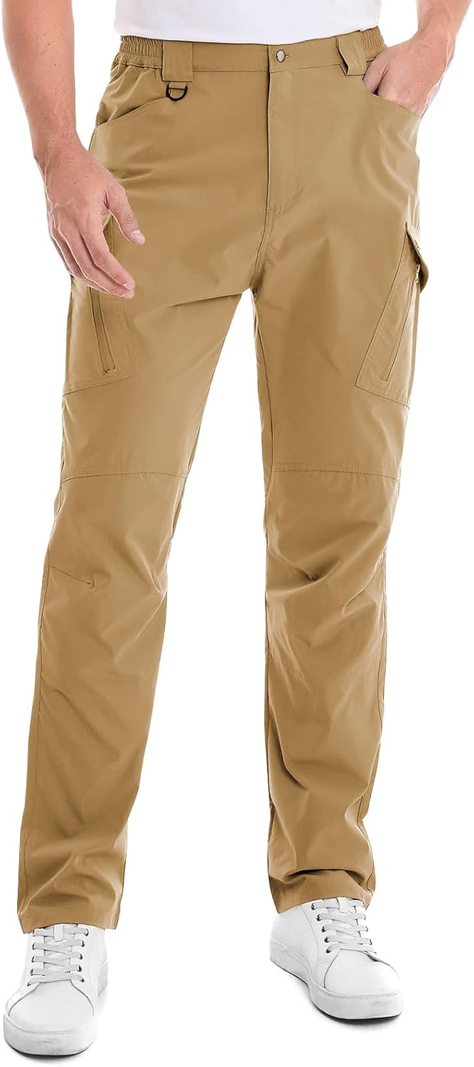 Mens Cargo Pants Ripstop Water Resistant Quick Dry Tactical Wear