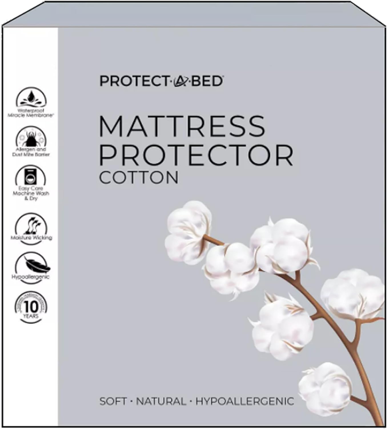 Protect-A-Bed Cotton Jersey Mattress Protector for Full Size