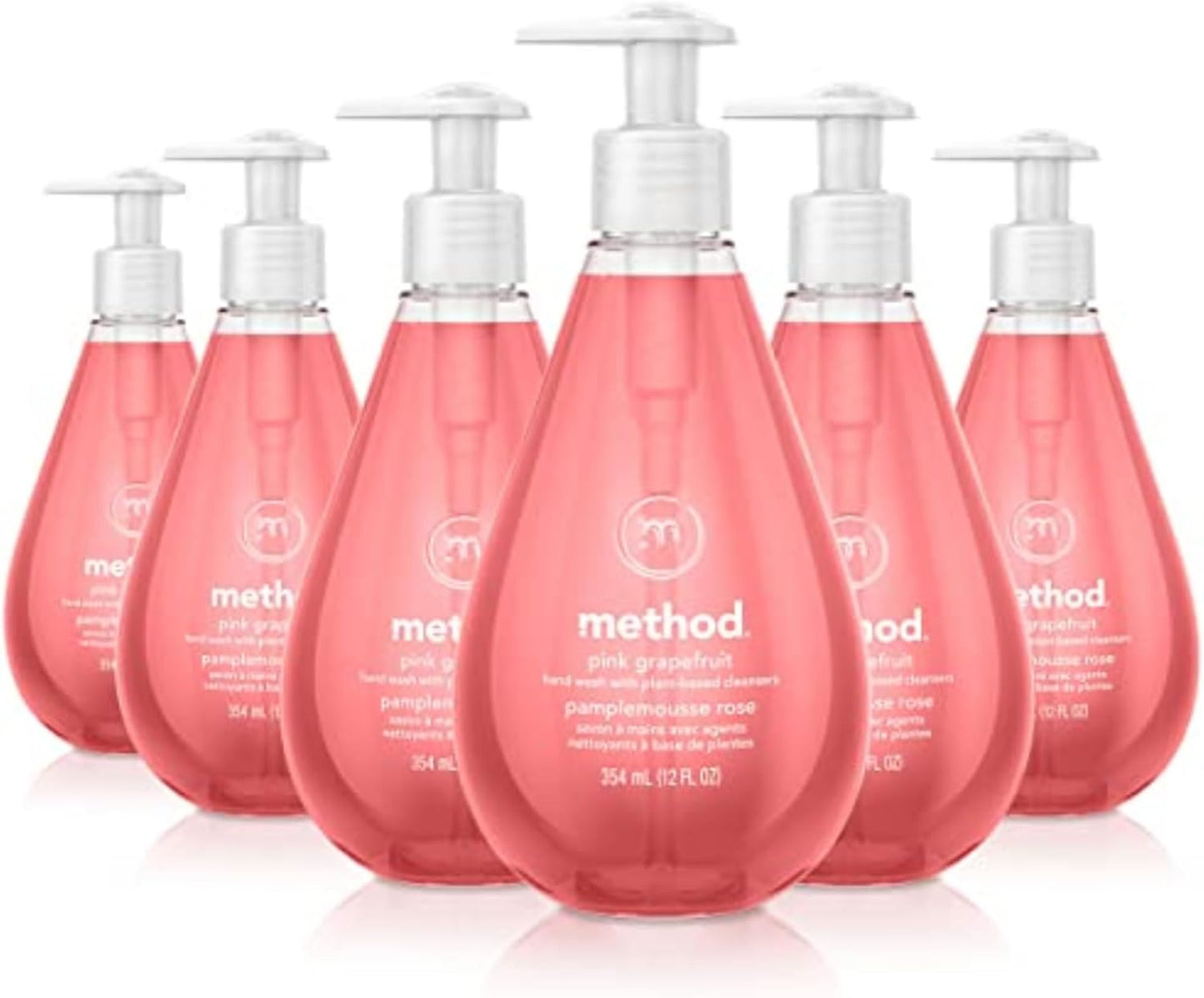 Method Gel Hand Soap Pink Grapefruit Pack of 6 for Fresh Hands