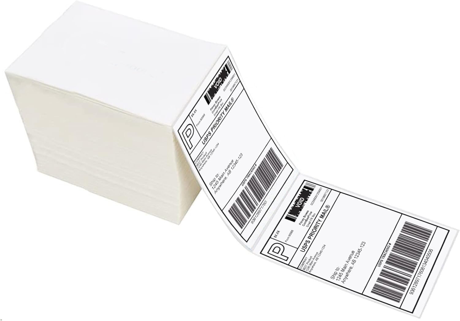 500 Fanfold 4x6 Shipping Labels | For DYMO, Rollo, Zebra | Perforated | Commercial Grade