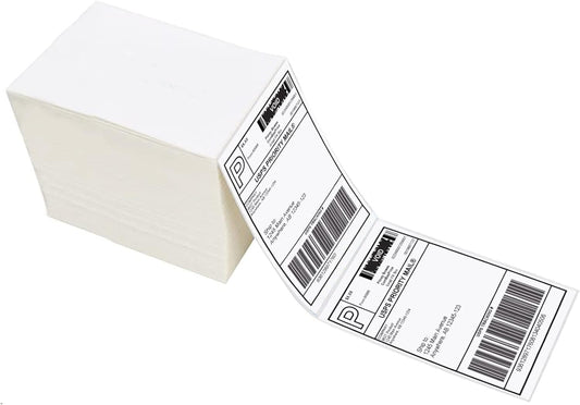 500 Fanfold 4x6 Shipping Labels | For DYMO, Rollo, Zebra | Perforated | Commercial Grade