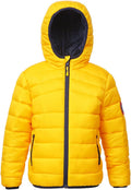 Boys' Reversible Lightweight Puffer Jacket Hooded Water-Resistant