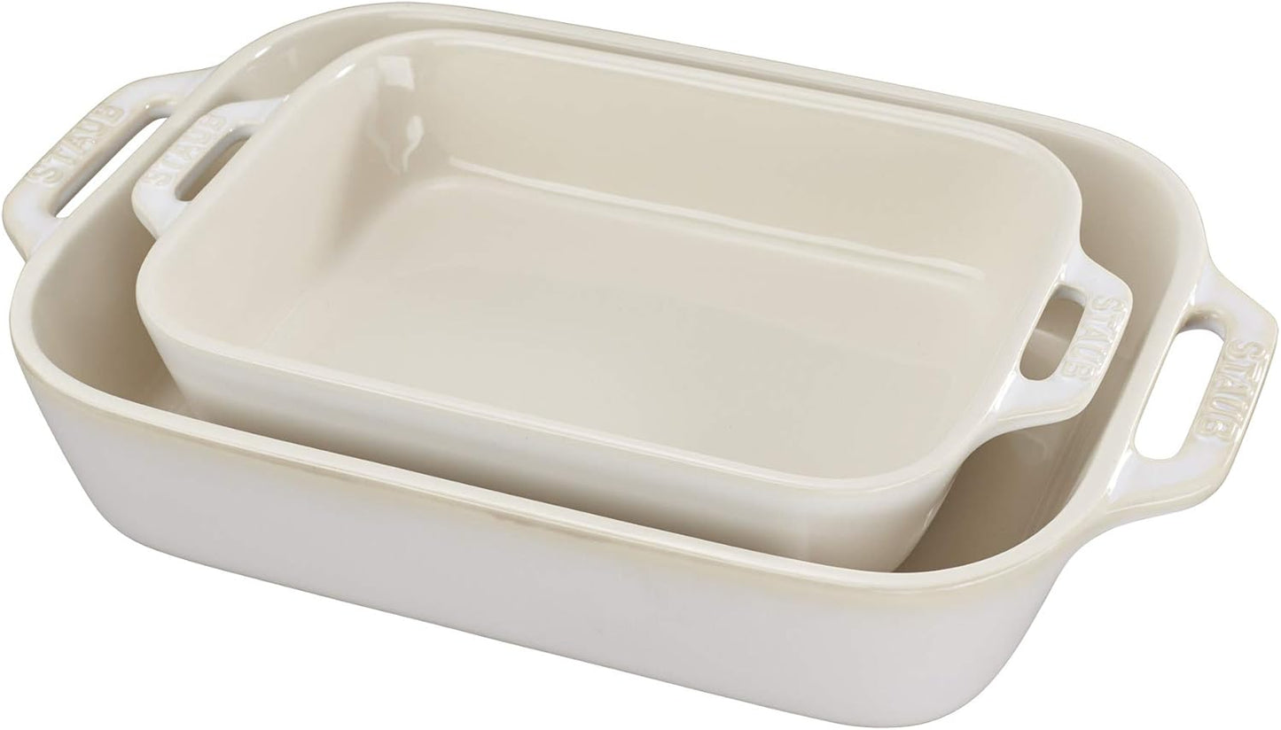 STAUB Ceramic Rectangular Baking Dish Set for Perfect Baking