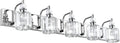Modern Crystal Vanity Lights 5 Light 40in - Bright Bathroom Fixture