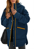Yousify Womens Waterproof Rain Jacket Hooded Lined Windbreaker