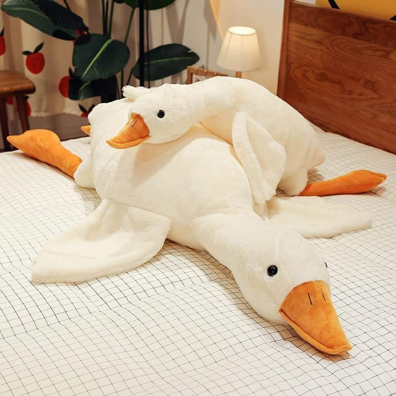 Giant White Goose Plush Toy | Super Soft & Huggable! (35 inch)