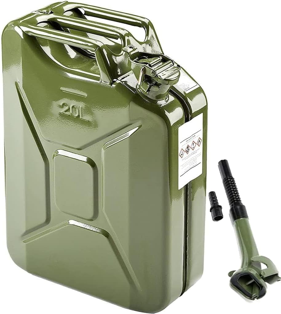 5 Gallon Metal Container with Spout for Trucks and Cars