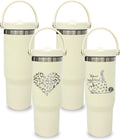 30 oz Tumbler Bulk with Top Handle - Durable Insulated 4 Pack