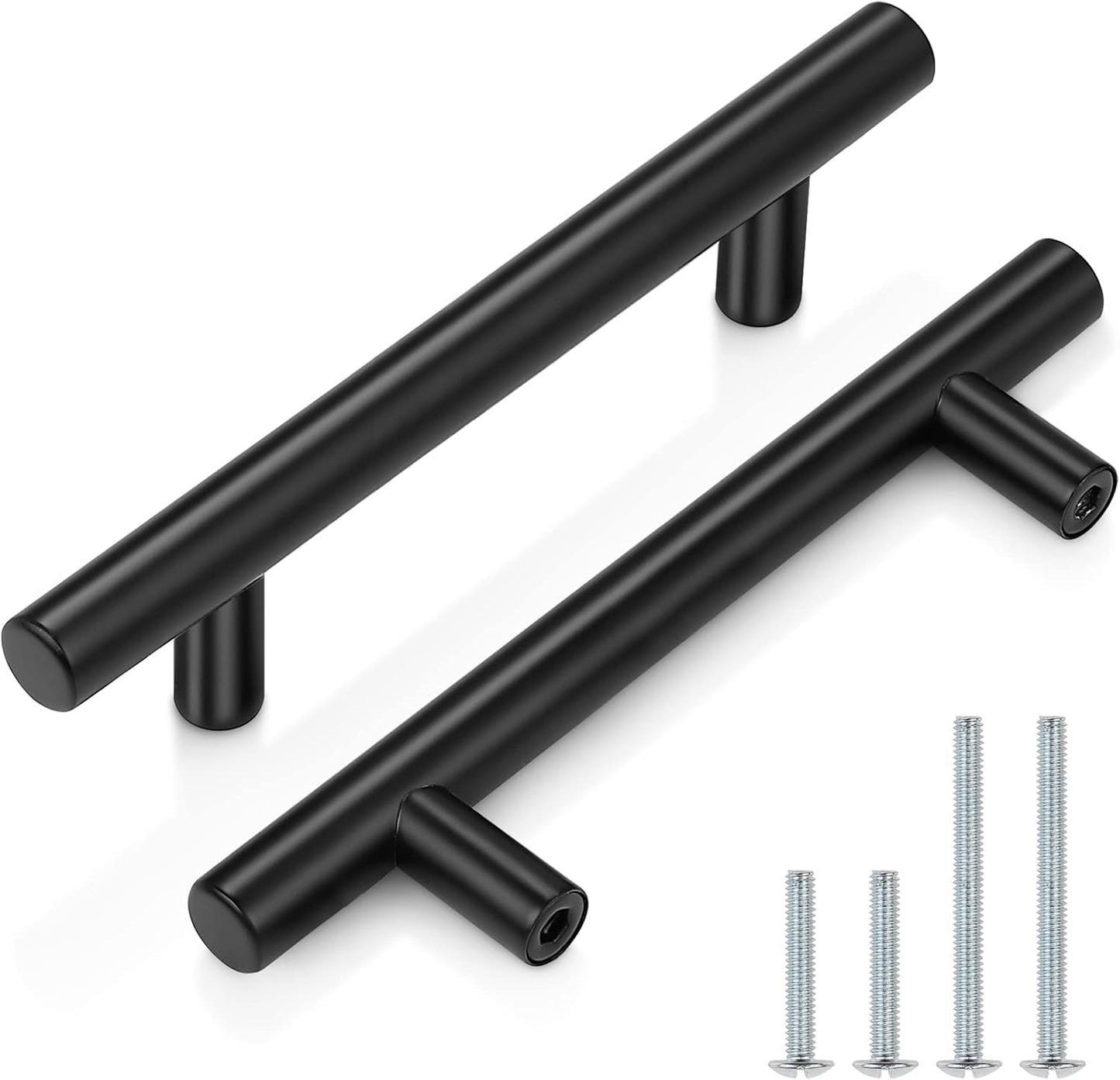 Probrico 30 Pack 6 Inch Black Cabinet Handles for Modern Homes