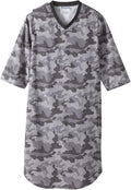 Mens Adaptive Nightgown for Men - Open Back Cotton Hospital Sleepwear