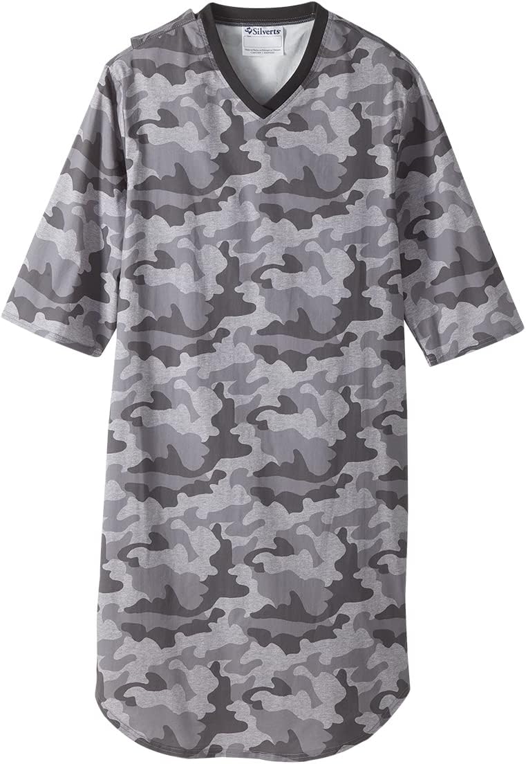 Silverts Mens Adaptive Nightgown for Comfortable Sleepwear