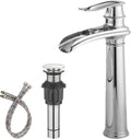 Bathroom Vessel Sink Faucet Waterfall Spout Single Handle - Chrome