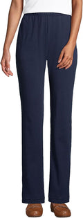 Lands' End Women's Relaxed Fit Sport Knit High Rise Pants - Soft 100%