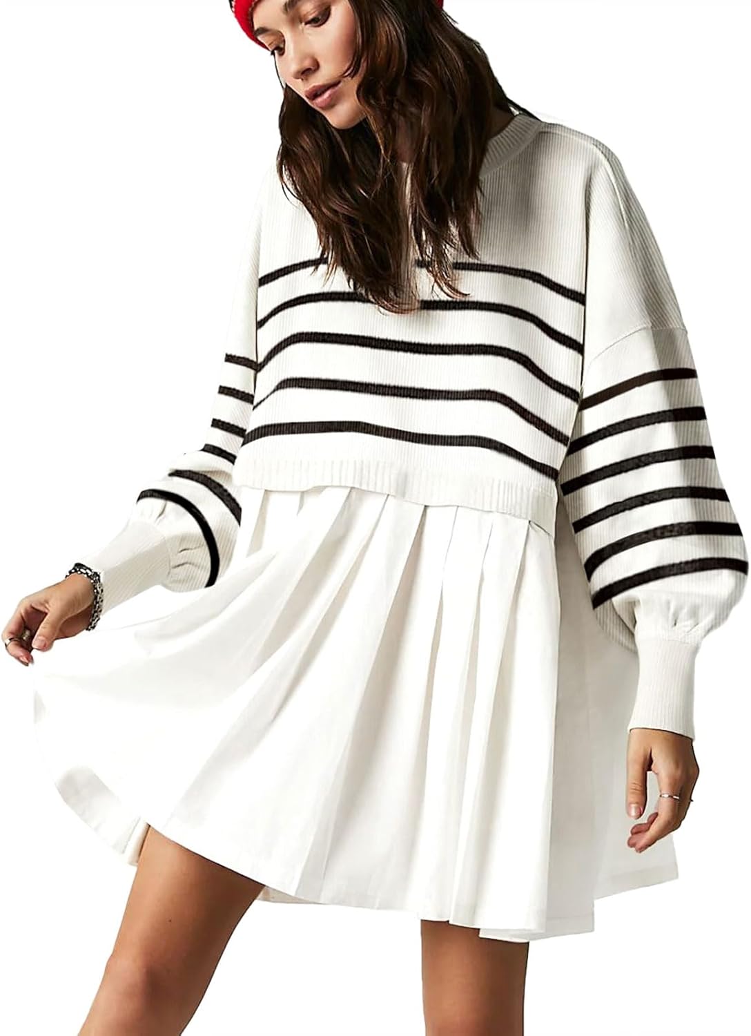 Womens Oversized Sweater Dress for Trendy Spring and Fall Wear