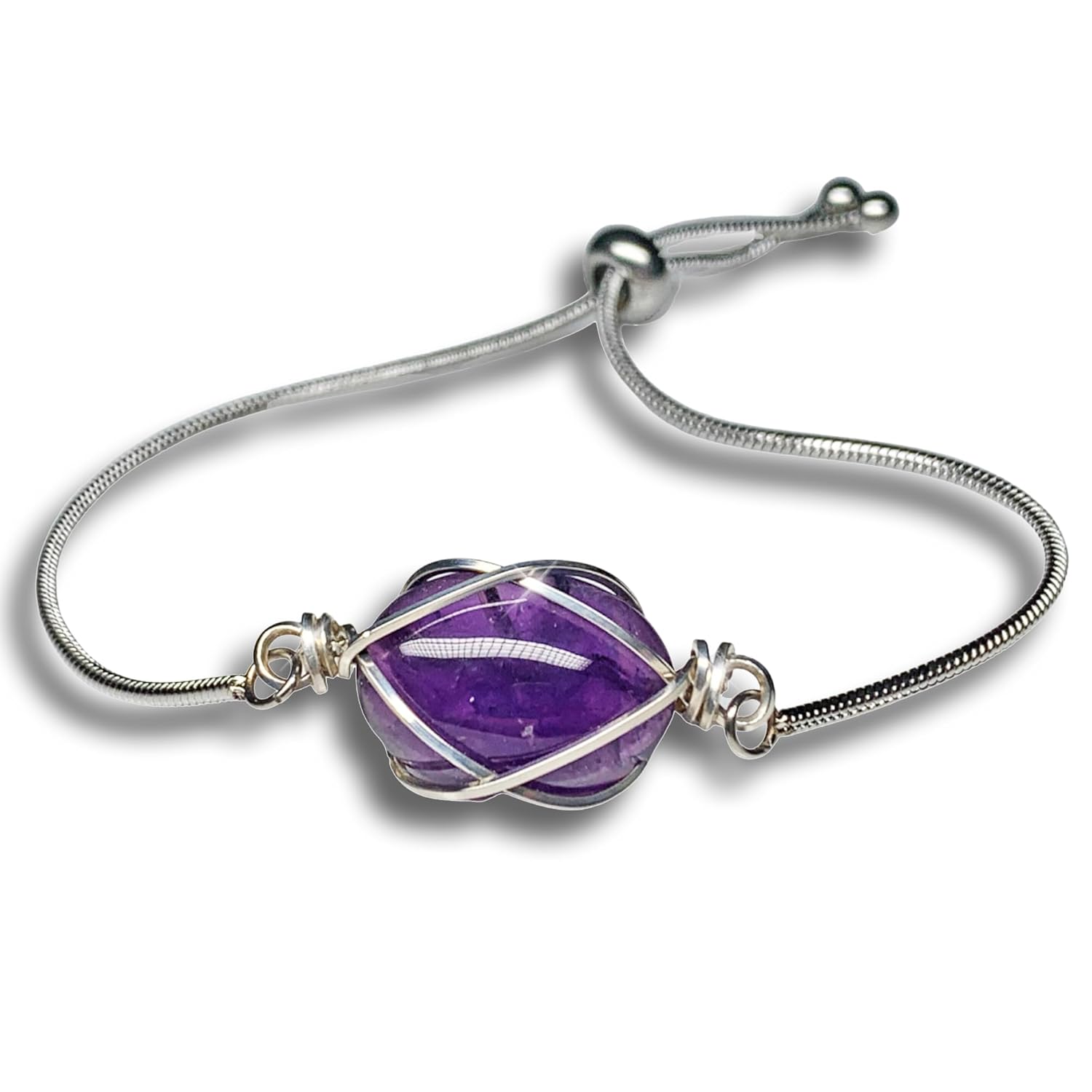 Handmade Amethyst Birthstone Bracelet for Women - Unique Gift