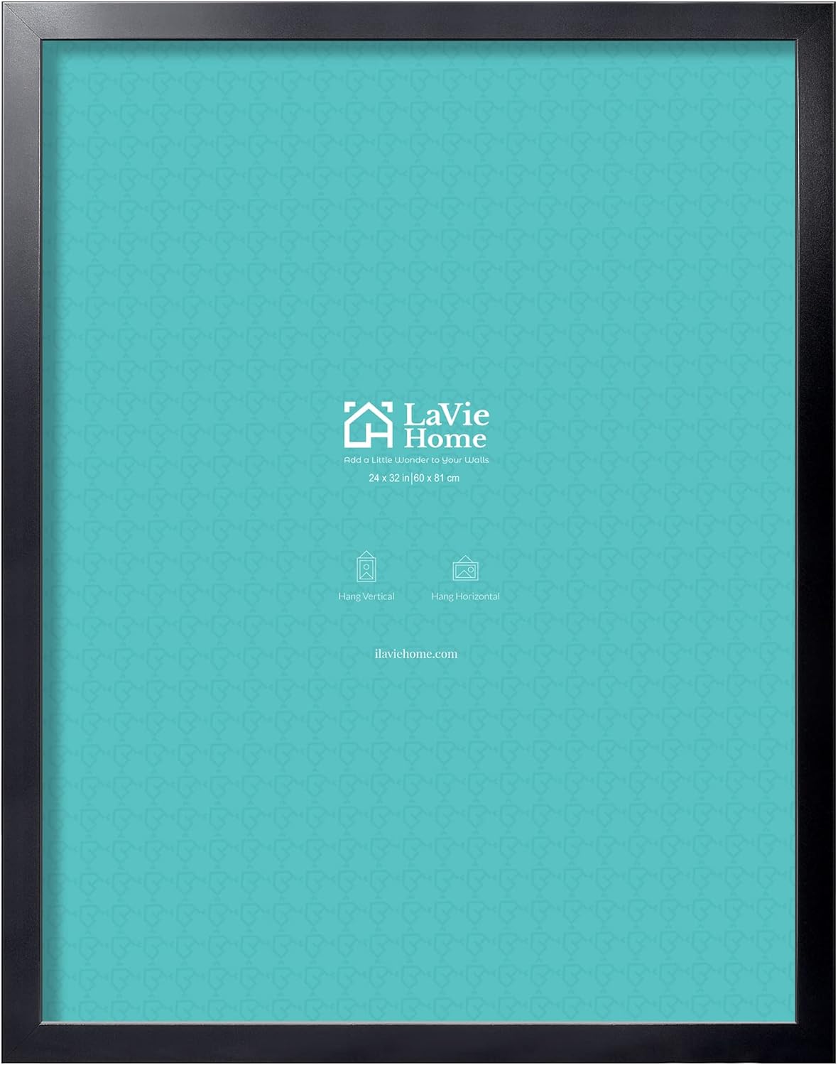 LaVie Home 24x32 Picture Frame Black for Puzzles and Photos