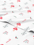 Queen Christmas Greeting Sheet Set - Cozy Holiday 4 Piece