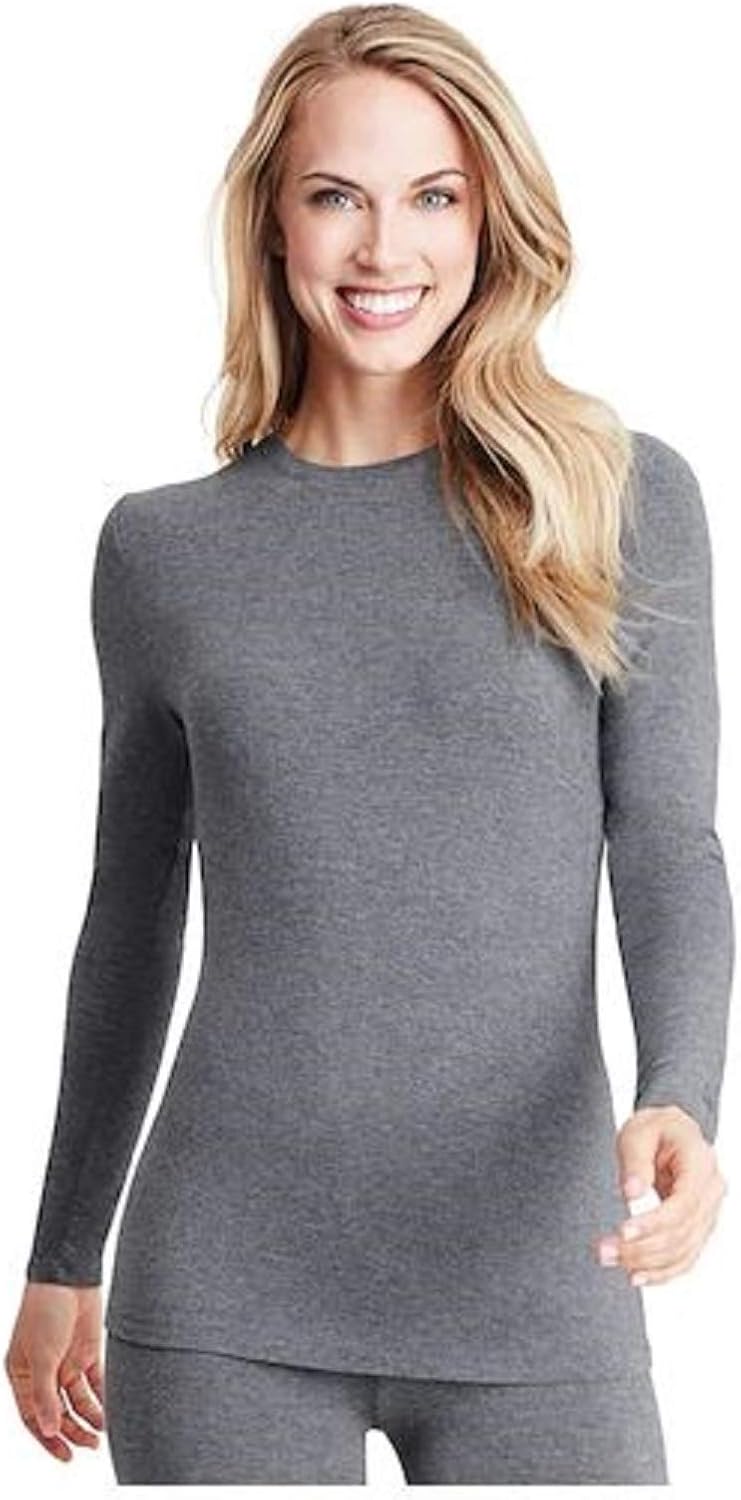 Cuddl Duds Women's Softwear Long Sleeve Crew Neck Layering Top