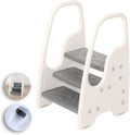 Adjustable Toddler Step Stool for Bathroom Sink - 3-Step Safety Design