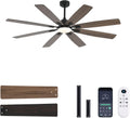 Ceiling Fan with Light and Remote/APP Control 62in - Quiet, Dimmable