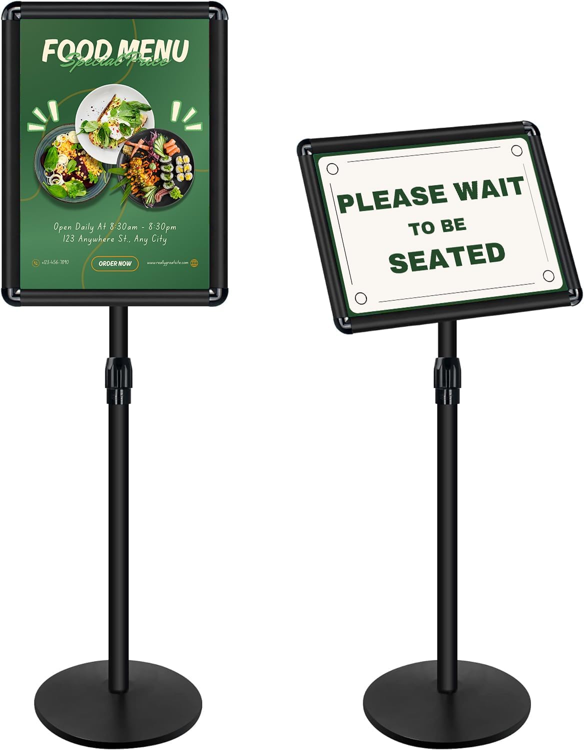Heavy Duty Sign Holder Stand for 11x17in Displays - Adjustable