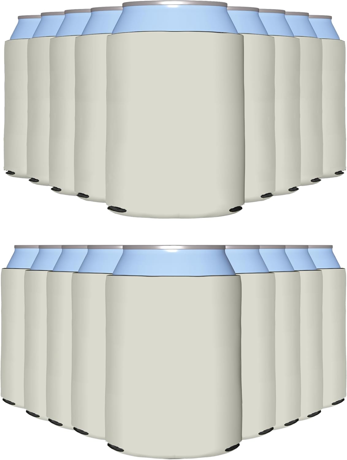 Customizable Grey Sandstone Can Cooler Sleeves for Parties