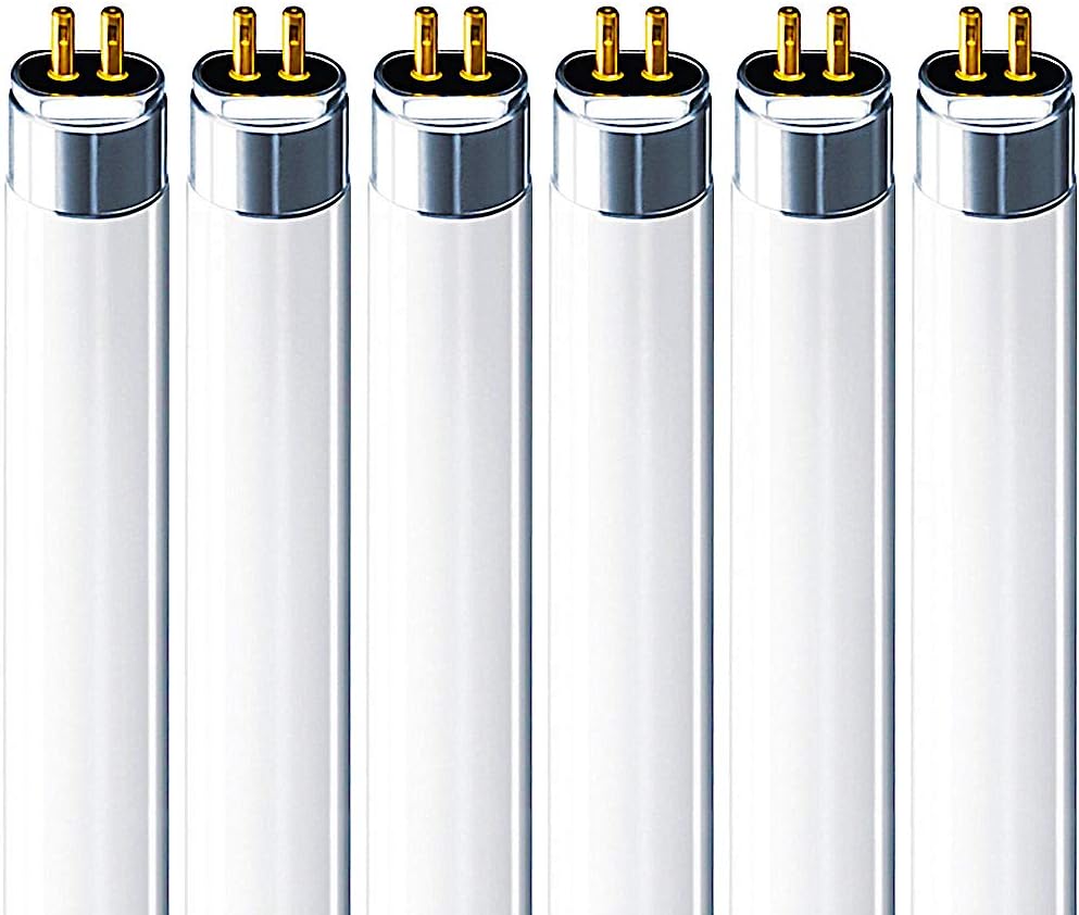 LUXRITE F54T5/841/HO 54W T5 Fluorescent Tube Light Bulb 6-Pack
