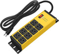 Yellow Heavy Duty Power Strip Surge Protector 20 AMP - Industrial