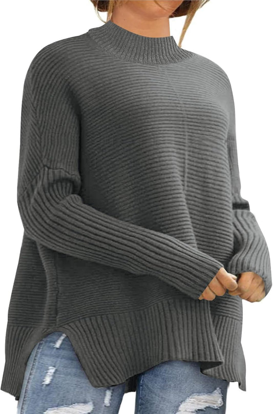 Eytino Womens Plus Size Sweaters Long Sleeve Casual Tunic Tops