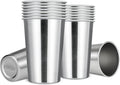 MEWAY Premium Stainless Steel 16 oz Pint Cups (16 Pack) - Stackable