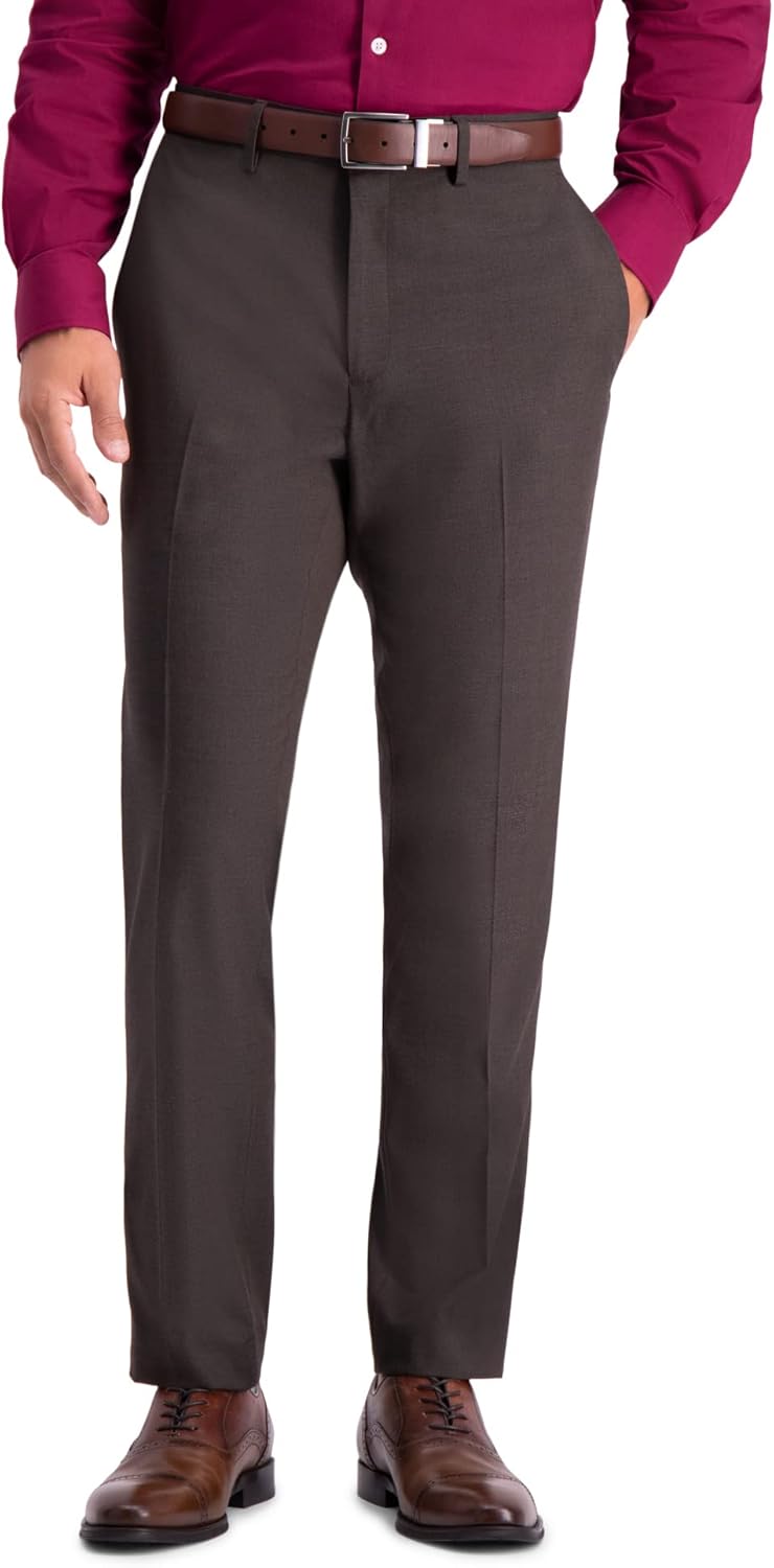 Kenneth Cole REACTION Men's Stretch Weave Slim Fit Dress Pants