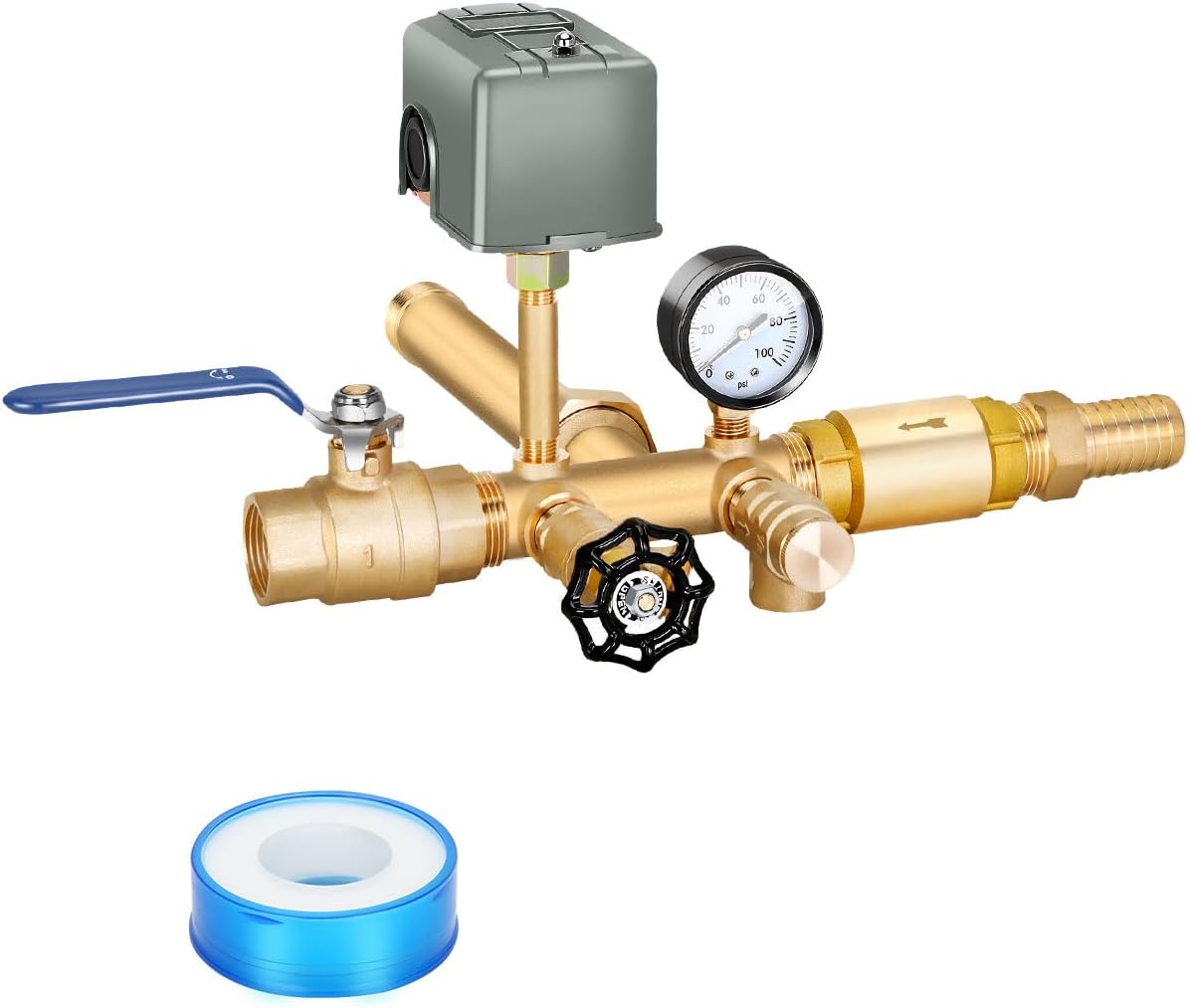 Upgraded 1x11 Well Pressure Tank Tee Kit for Easy Installation