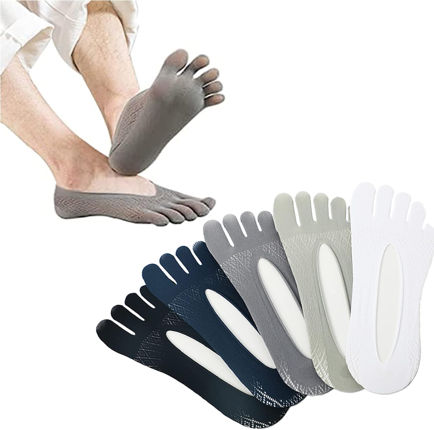 NEOXOL Ortho Toe Compression No Show Socks