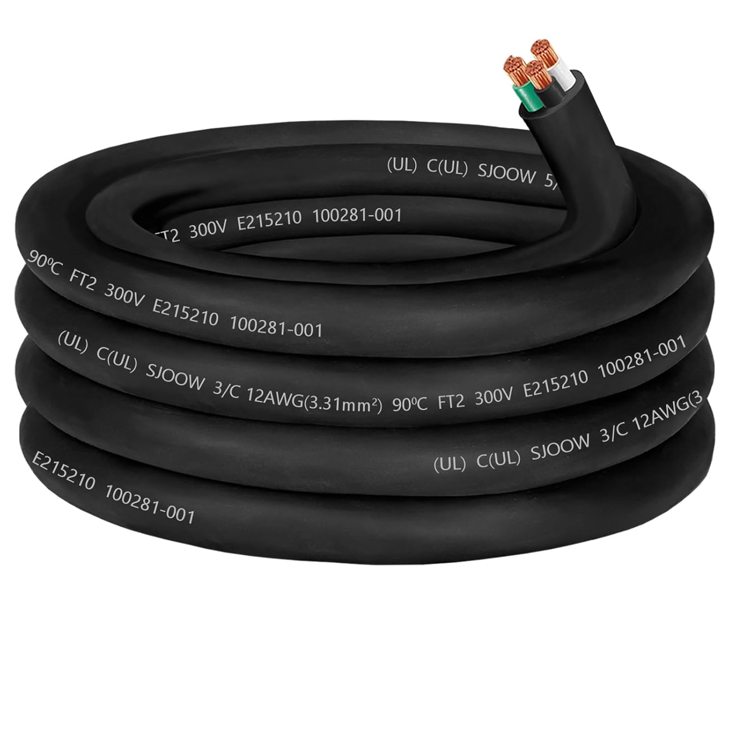12/3 Wire 12 AWG SJOOW Portable Power Cable for Versatile Use
