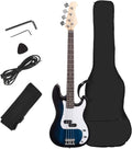 Full Size Electric 4 String Bass Guitar for Beginner Starter Kit