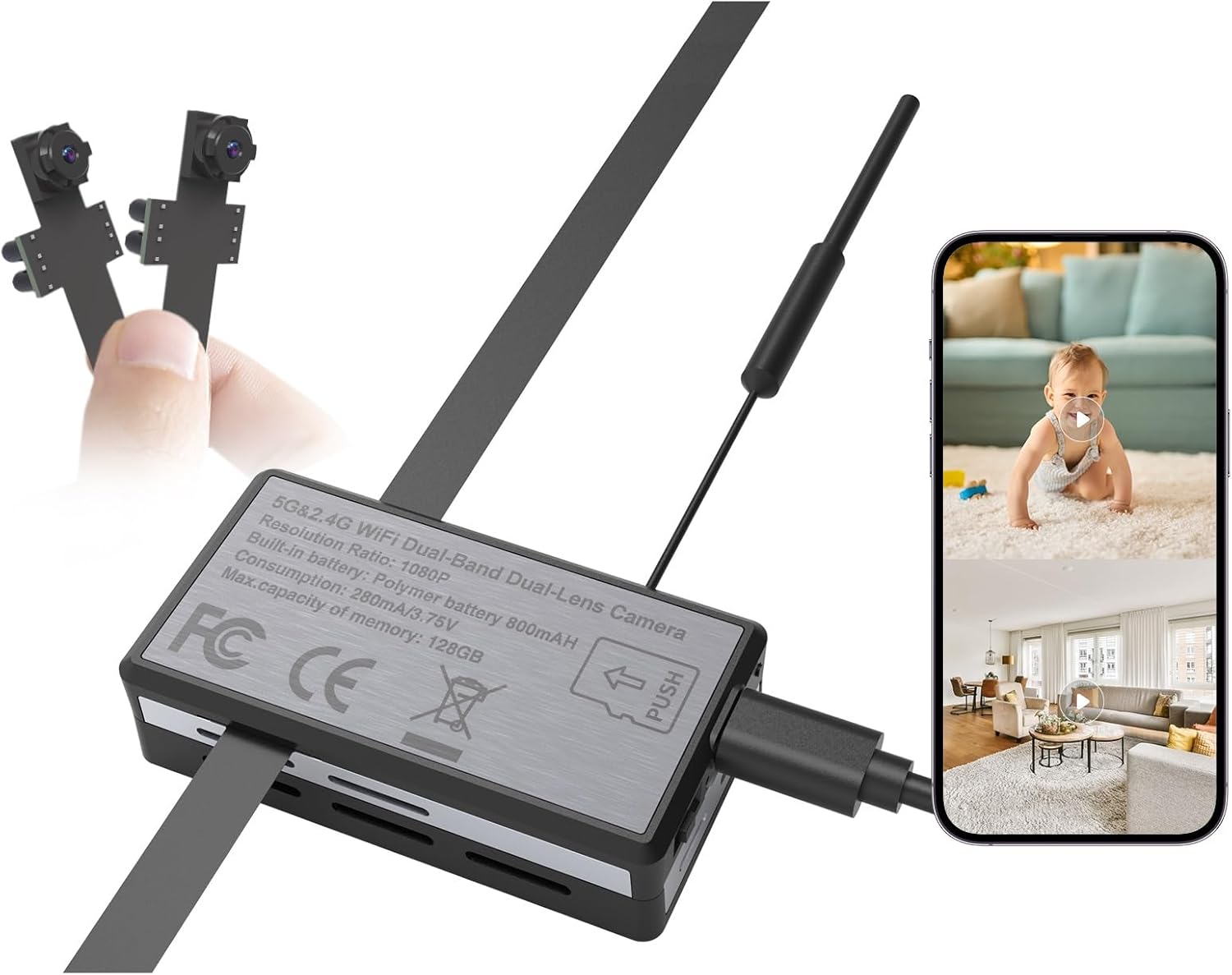Boveila Dual Lens WiFi Spy Camera: Ultimate Security