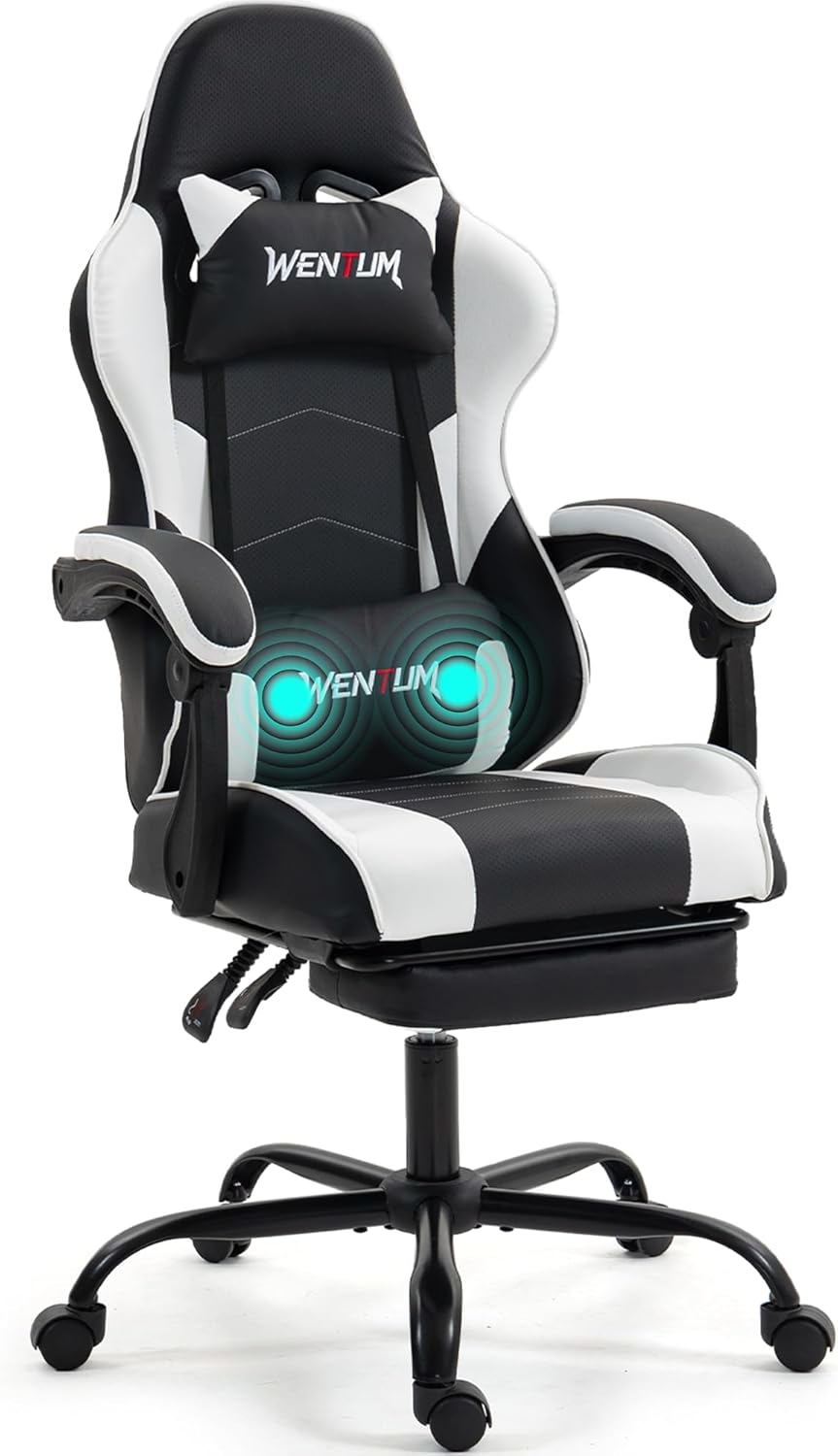 Gaming Chair with Footrest for Adults - Ergonomic Comfort Design