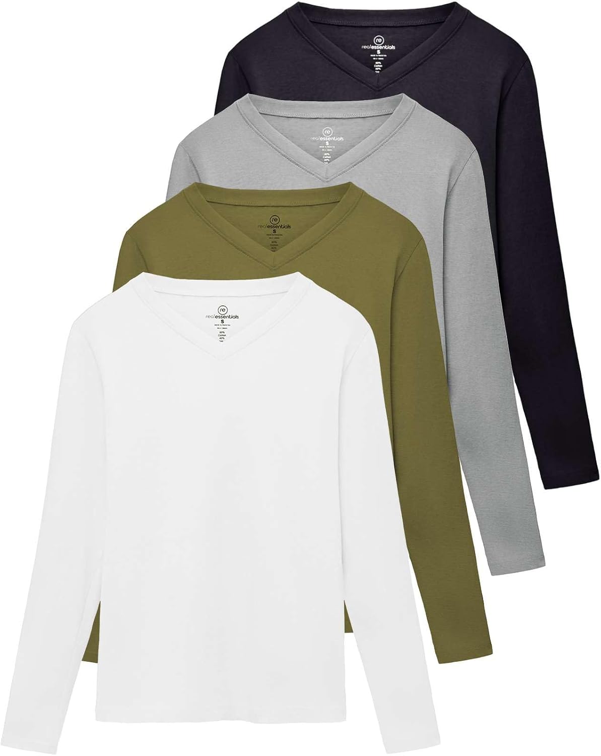 Real Essentials Women's V-Neck Long-Sleeve T-Shirt Pack Review