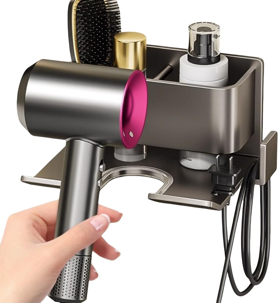 Dyson Hair Dryer Organizer Wall Mount Stand