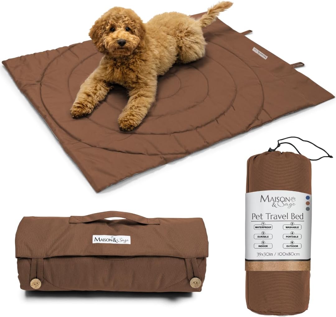 Portable Dog Mat - Waterproof & Foldable Pet Bed for Travel