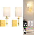 14.5 Inch Battery Operated Wall Sconces Set of 2 for Home
