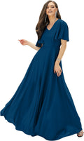 Capri Blue Womens Long Elegant Bridesmaid Maxi Dress - Plus Size