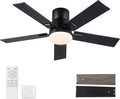 42 Inch Ceiling Fans with Lights and Remote - Low Profile Modern Fan