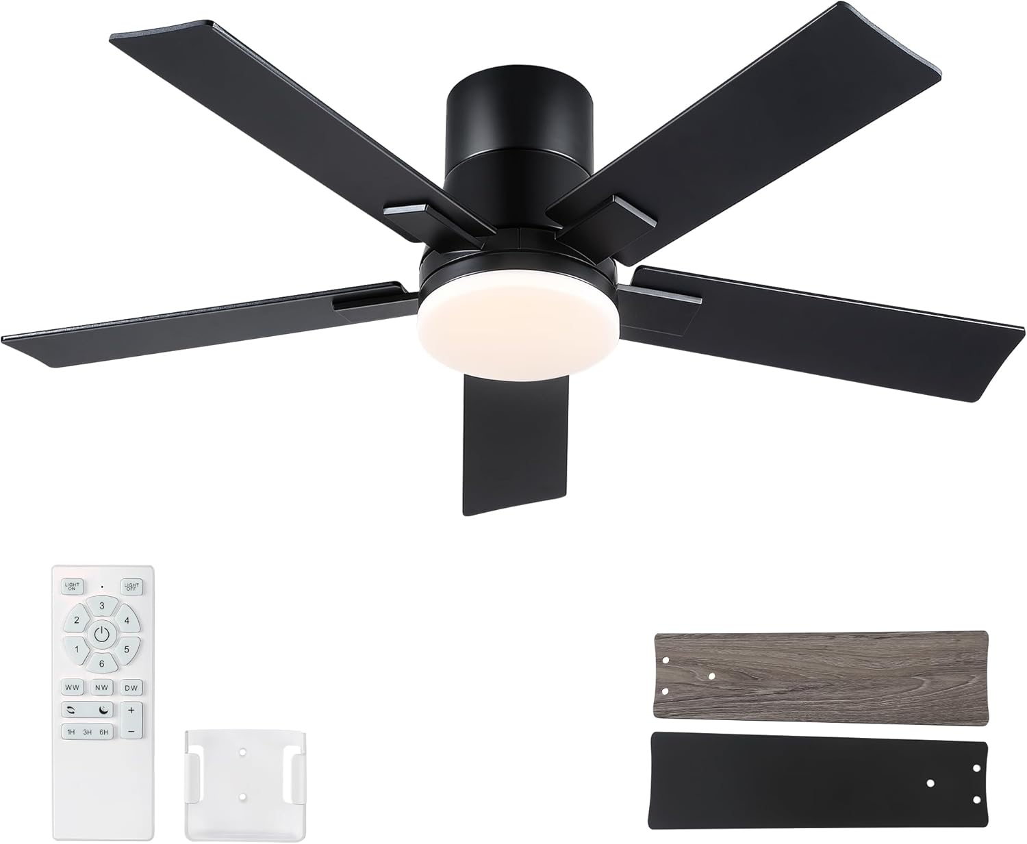 42 Inch Ceiling Fan with Lights and Remote for Modern Spaces