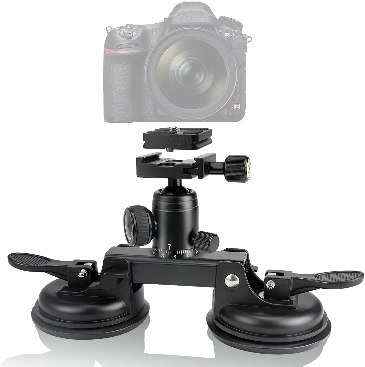 Secure Car Mount for Heavy DSLRs - 20 lbs Load