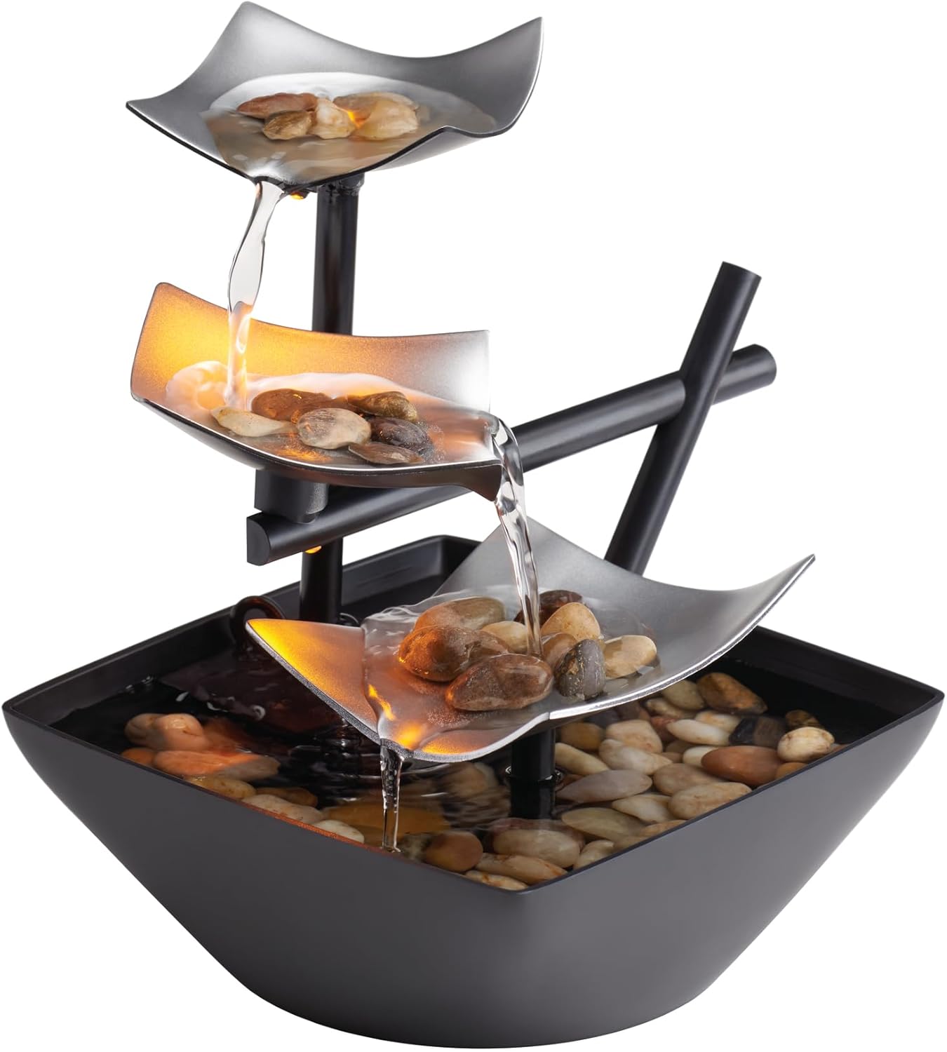 Homedics Tabletop Water Fountain for Relaxation and Zen