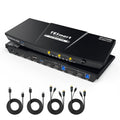 USB 3.0 DisplayPort + HDMI Dual Monitor KVM Switch 2 Computers